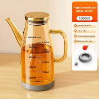 Botella de aceite de cocina de gran capacidad, vertedor sin goteo a prueba de fugas, dispensador de aceite de oliva, Base de goma recargable, recipiente para vinagrera de aceite de vidrio - details 17