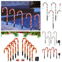 Lámpara Solar de bastón de caramelo, luces solares de atmósfera, iluminación de paisaje, lámpara de jardín de Navidad, LED ESTRELLADO - details 4