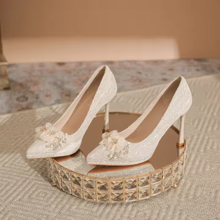 Zapatos de Tacón Alto Impermeables Perla Ideales para Uso Diario y Bodas de Mujeres - 1