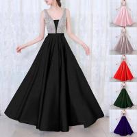 Elegante Vestido de Noche de Secuencia Corte Alto y Vibrante para Mujeres - details 0