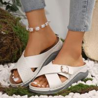 Zapatillas de tacón de cuña a la moda de verano para mujer, zapatos femeninos - details 2