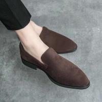2024 zapatos puntiagudos ocasionales del negocio de los hombres del cuero del ante de la oficina del nuevo producto Chaussures Homme Cuir - details 8
