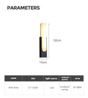 Lámpara de pared de mármol larga moderna con LED, Fondo de dormitorio, pasillo, sala de estar, lámpara de mesita de noche, 110V, 220V - details 10