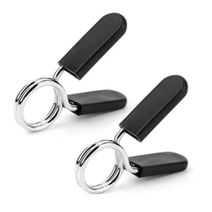Clips para mancuernas de gimnasio, protección de seguridad antiaflojamiento, Clips para Collar de resorte, barra de mancuerna estable, abrazadera de bloqueo, barra trampa, 1 par - 1