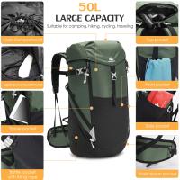 Mochila de montaña impermeable de 50l para hombre y mujer, bolsa de hombro para deportes al aire libre, mochila táctica para corbata - details 5