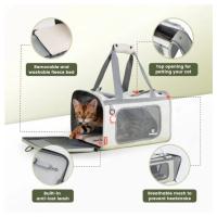 Bolsa de viaje plegable para mascotas, bolsa de viaje para gatos, mochila de viaje portátil y cómoda para gatos - details 1
