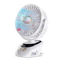 Ventilador pequeño con Clip para escritorio, ventilador Personal portátil con Clip USB para casa, oficina, cama de viaje, cochecito, Camping, Aire libre, blanco - details 0
