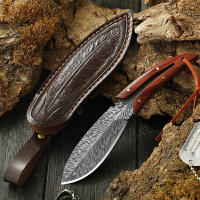 Cuchillo de Acero Inoxidable de Patrón de Pluma Cuchillo de Chef para Carne, Verduras, Frutas - details 0