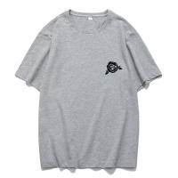 Top casual de algodón peinado con diseño de estampado creativo, rosa romántica de verano Unisex, 170g - details 8