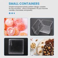 Caja de embalaje de plástico transparente, caja cuadrada para dulces, joyería, regalo de fiesta, regalo de cumpleaños, 24 piezas - details 7