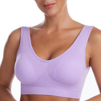 Sports bra women solid color fitness top gym yoga athletic tight workout soft brassiere padded - details 28