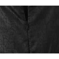 Estilo retro francés verano Spice Girl vacaciones princesa viento malla empalme jacquard liguero vestido cintura delgada falda negra. - details 12