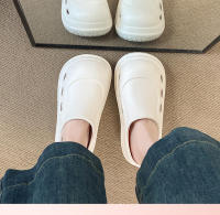 Nuevas zapatillas de verano para hombre y Chef de una palabra de Color sólido, zapatos quirúrgicos Nu para mujer, zuecos - details 24