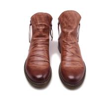 Botas de hombre con suela antideslizante y doble cremallera Botas con borlas Botas de cuero para hombre - details 11