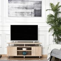 Mueble de TV para Televisores de hasta 55 Pulgadas Mesa para TV de Salón Moderna con 2 Puertas y 2 Estantes para Dormitorio 120x39,5x52 cm Roble - details 1