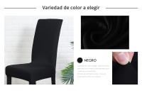 Funda de Sillas de Comedor Ajustable y Lavable de Forcheer Material Spandex/Poliéster Cubiertas de Color Sólido Pack de 4 o 6 - details 4