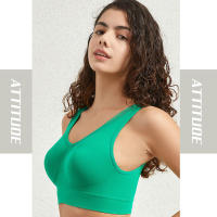 Women solid color fitness sports bra top gym yoga athletic tight workout soft brassiere padded - details 15