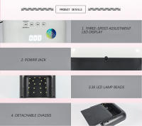 Secador de uñas con lámpara LED UV inteligente, equipo de secado rápido de uñas con Sensor automático, 36 piezas, 48W - details 5