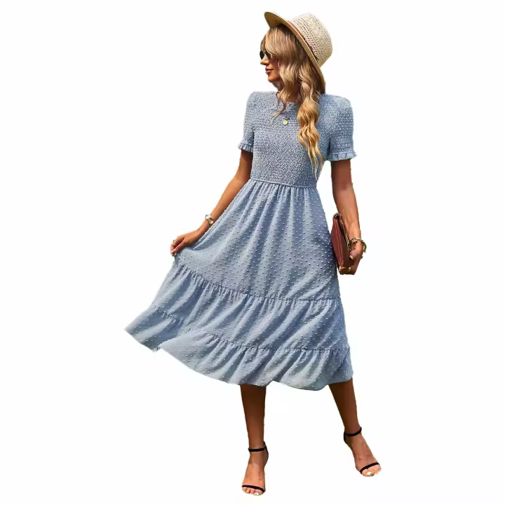 Vestido largo de moda, falda elegante y ajustada. - 1