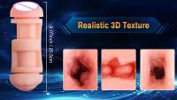 Leten 3 en 1 Realista Vaginal Automático Masturbador Masculino Abierto Mamada Bolsillo Coño Oral Vagina Anal Silicona Culo Adultos Juguetes Sexuales - details 4
