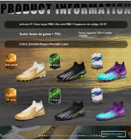 Zapatos de Fútbol Unisex AG Antideslizantes, Resistentes al Desgaste, Adecuados para Entrenamiento en Césped, Partidas y Uso Diario - details 1