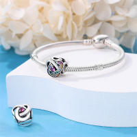 Abalorios de piedra de Color plateado para mujer, pulseras y brazaletes adecuados de estilo elegante, joyería fina DIY para cumpleaños - details 8