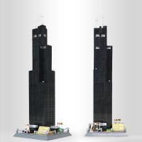 Construcción de la torre de Willis Chicago para niños y adultos, bloques de construcción, juego de rompecabezas, modelo de arquitectura mundial, Colección creativa - details 3