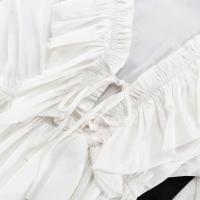 Tossy-minivestido blanco con volantes y cuello en V para mujer, vestido elegante de manga larga con retazos, cintura alta, con cordones - details 5
