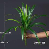 Planta de Magnolia Artificial Trópico Dragón Barba Hojas de Orquídea Falsas - details 8