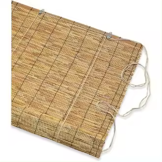 Cocinas Terrazas Pabellones Cortina De Madera Estor Enrollable, Color Natural Transmisión De Luz Estores para Ventana De Caña, Respirable Cortinas Opacas, para Apto para Verano, Fresco Y Cómodo - 1