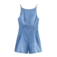 Shorts vaqueros con tirantes, espalda descubierta, estilo casual y sencillo para mujer, moda 2025, novedad de verano. - details 1