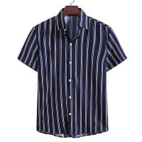 Camisa informal a rayas de manga corta para hombre, TW30, estilo europeo, novedad de verano 2020 - details 1
