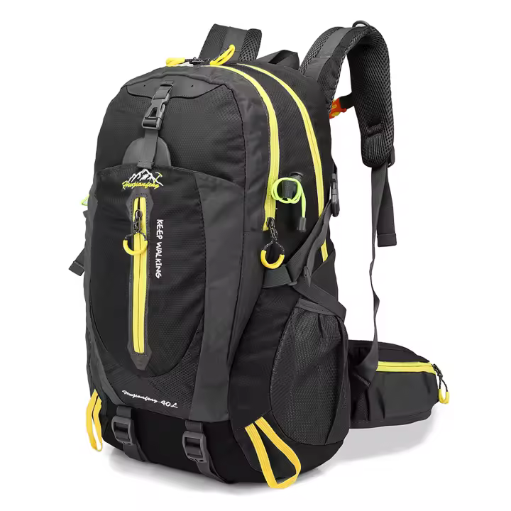 Mochila de viaje resistente al agua para hombre y mujer, bolsa de viaje para acampar, senderismo, portátil, de día, 40L - 1