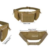 Riñonera de gran capacidad para exteriores, bolsa de pecho de nailon de alta densidad, impermeable, para escalada, multifuncional, Molle, bolsa colgante para cintura de viaje - details 0