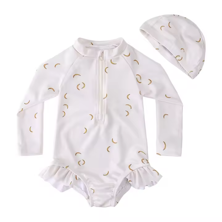 Traje de baño de verano para niña Traje de baño para niñas Traje de baño para niños de manga larga - 1