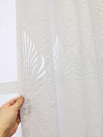 Cortinas Europeas De Estilo Con Bordado Blanco Gris Para Dormitorio Transparente Tulle Para Sala De Estar Con Ojo De Búho - details 1