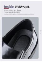 Cuero de un pedal cubierta de pie transpirable vestido de negocios de tacón plano zapatos de cuero pequeños casuales británicos - details 11