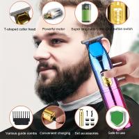 Afeitadora de barba profesional para hombres, máquina de corte de pelo, recortadora de precisión, recortadora de pelo inalámbrica, recortadora de hoja en T de espacio cero - details 3