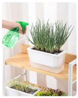 Balcón suculenta planta de autorriego maceta cuadrada de flores maceta de plástico para plantas - details 5