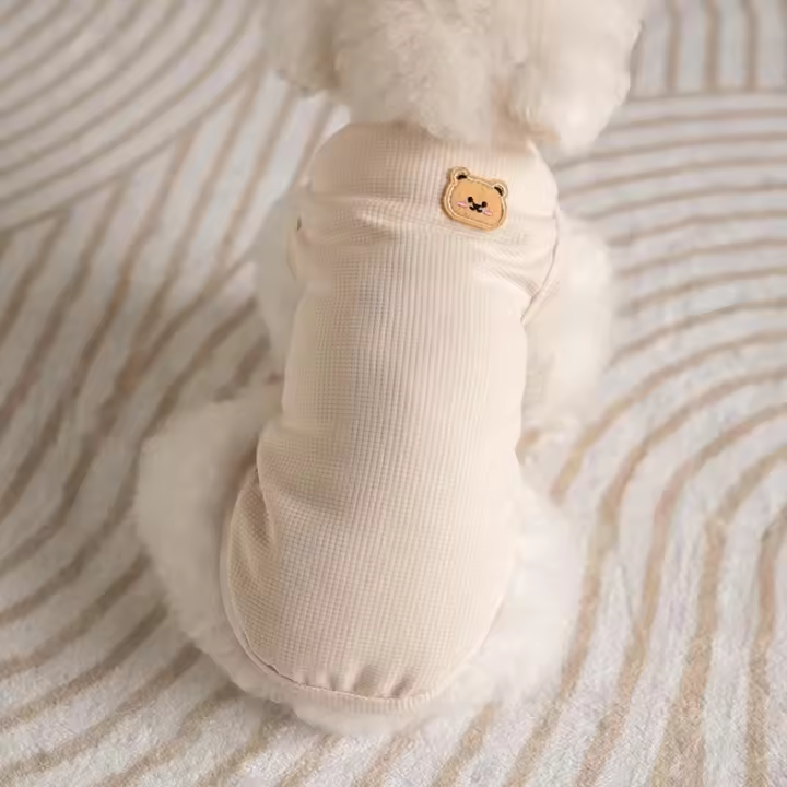 Chaleco para perros, ropa para gatos, cuatro colores de tela de poliéster, transpirable, resistente al sudor, fácil de limpiar, visualización divertida - 1