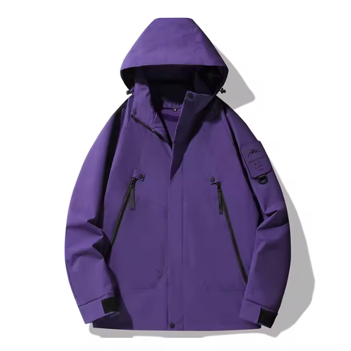 LNGXO Chaqueta Impermeable de 100% Poliéster Unisex para Senderismo, Montañismo, Acampar, Ski - 1