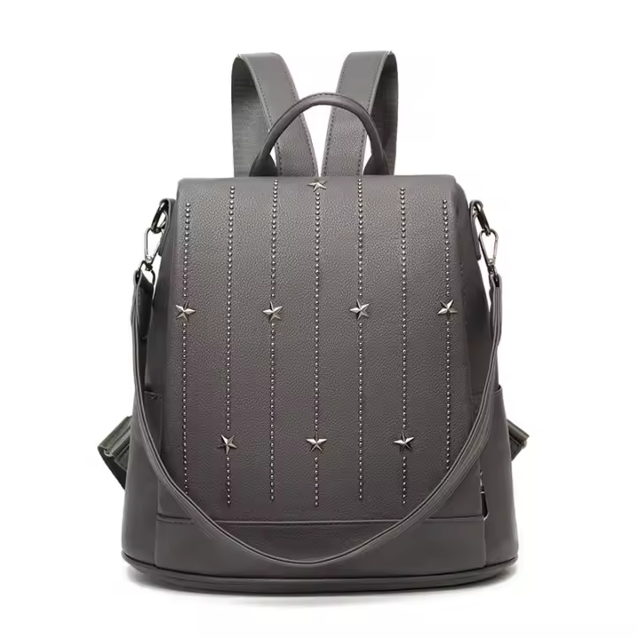 Mochila de cuero de alta calidad para mujer, bolso de viaje multifuncional, antirrobo, Color sólido, diseñador de lujo - 1