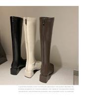 Botas De Tacón Cuadrado De Moda Para Mujer, Botas De Cabeza Cuadrada De Tacón Alto De Pila Alta - details 21
