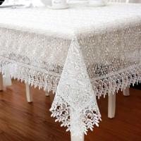 Mantel semitransparente bordado Ense blanco, juego de mesa de centro, tela floral de restaurante para decoración de bodas - details 1