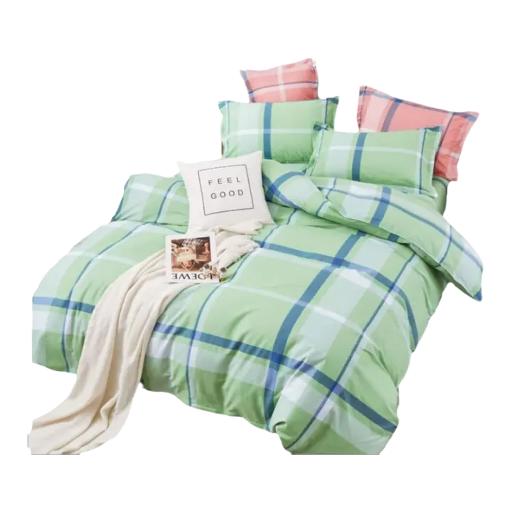 Sábana de cama de tira de celosía de algodón para dormitorio de estudiantes, tela activa engrosada de sarga de algodón de una sola pieza - 1