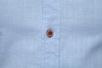 día del padre Otoño Nueva camisa social 100% algodón para hombre Camisa de manga larga de color sólido de alta calidad para hombres Camisas casuales con cuello alto para hombres - details 11