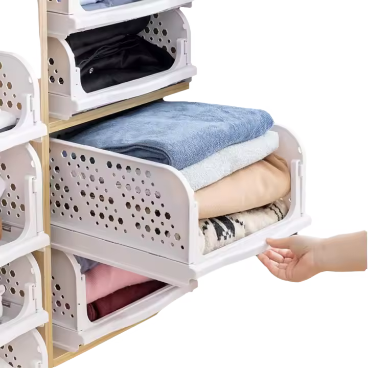 Organizador Plegable de Cajas Separadores Apilables para Armario, Dormitorio, Cocina - 1