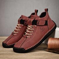 Zapatos Casuales de Cuero Hechos a Mano para Hombre 2024 Zapatillas Deportivas Transpirables para Exteriores - details 15