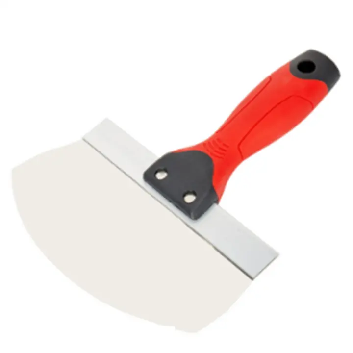 Cuchara de cubo para paneles de yeso, pala de acero inoxidable para yeso, hoja curva contorneada para pintura, mortero, 6,5 pulgadas - 1