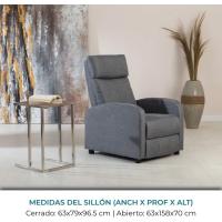 Sillón de Relajación Retrocedible Compacto, 2 Posiciones de Inclinación y Posición Cero, Apertura Push, Muebles de Masaje - details 18